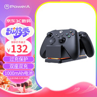 PowerA Xbox Series S/X无线蓝牙游戏手柄充电器双座充加双充电包 xbox配件 黑色