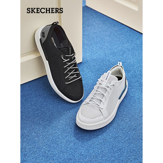 斯凯奇（Skechers）2024男鞋低帮板鞋舒适网面透气户外运动休闲鞋210814 浅灰色/LTGY 41.5