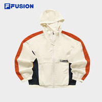 FILA FUSION x FACETASM斐乐潮牌梭织外套女2024夏季拼色上衣 麦芽糖白-IV 175/92A/XL