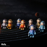 泡泡玛特 MEGA SPACE MOLLY 400% 星球系列手办盲盒玩具生日礼物 整盒（含6个盲盒）