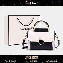 Rockland 美国Rockland真皮包包女2024新款小众精致斜挎包手提包时尚小方包