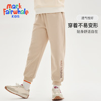 马克华菲女童中大童儿童卫裤2024春季休闲运动百搭宽松型 百搭卫裤-可爱表情-浅卡其 160