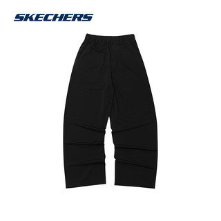 斯凯奇（Skechers）裤子女2024年春垂感速干凉感防晒针织裤休闲直筒裤L224W069 碳黑/0018 XXL