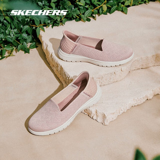 斯凯奇（Skechers）闪穿鞋 轻质懒人一脚蹬休闲鞋轻软透气易穿脱女鞋 裸粉色/BLSH 38