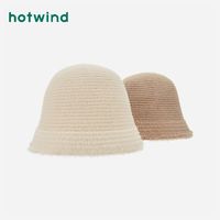 hotwind 热风 2024年春季新款女士温柔风气质舒适针织盆帽韩系休闲帽子女