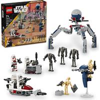 PLUS会员：LEGO 乐高 星球大战系列 75372 克隆人士兵与战斗机器人战斗套装