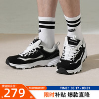 SKECHERS 斯凯奇 男鞋子 24春夏新款老爹鞋耐磨缓震运动休闲鞋厚底增高熊猫鞋