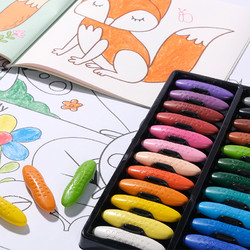 Y·PLUS YPLUS不脏手花生蜡笔24色儿童幼儿园可水洗不脏手绘画油画棒蜡笔