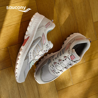 Saucony索康尼复古休闲鞋男女同款24年春户外徒步运动鞋男GRID远山 灰1 40.5