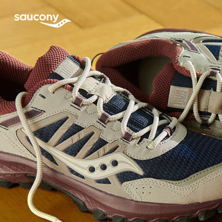 Saucony索康尼复古休闲鞋男女同款24年春户外徒步运动鞋男GRID远山 深兰灰3 39