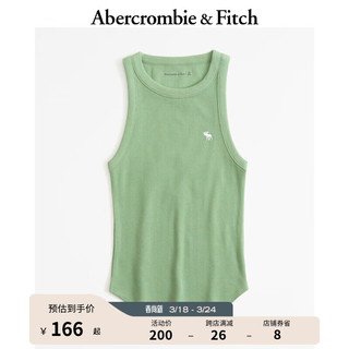 ABERCROMBIE & FITCH女装 24春夏新款U型领罗纹纯色百搭内搭背心 358094-1