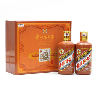 MOUTAI 茅台 酒 53度龙年茅台生肖 酱香型白酒375mL*2瓶 礼盒装 53度 375mL 1盒