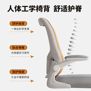 费林斯曼电脑椅学习椅办公椅人体工学椅椅撑腰椅子休闲椅家用办公椅 黑框黑+3D头枕 | 悬浮护腰 加厚坐垫8.5CM-钢制脚