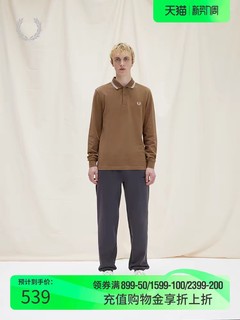 FRED PERRY M3636 男士撞色条纹翻领长袖polo衫