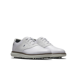 FootJoy高尔夫球鞋儿童24Juniors轻量舒适稳定高尔夫青少年运动球鞋 白色45035 32.5码