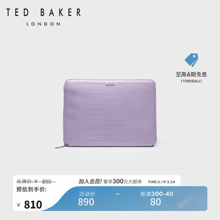 Ted Baker2024春季女士淡紫色仿鳄鱼皮电脑包267539 淡紫色 中包