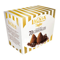 88VIP：LACASA 乐卡莎 [进口]西班牙LACASA乐卡莎松露70%黑巧克力儿童休闲糖果零食150G