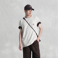 卡帕（Kappa）短袖2024男夏纯棉运动休闲T恤简约半袖K0E32TD70 麦芽米棕-6337 M