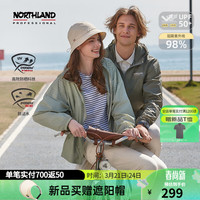 诺诗兰【蝉翼15】户外防晒衣2024男女防紫外线UPF50+蝉翼防晒服 鼠尾草绿色-女 175