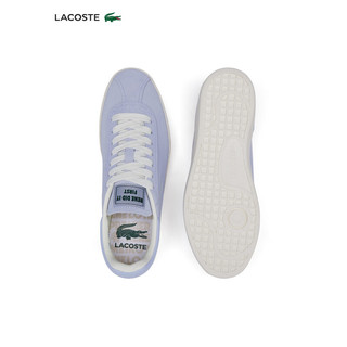 LACOSTE法国鳄鱼女鞋 2024运动休闲鞋板鞋复古低帮德训鞋47SFA0096 TS1/淡紫色 3 35.5