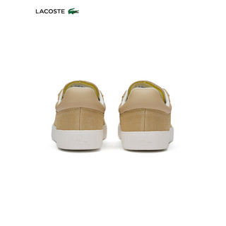 LACOSTE法国鳄鱼女鞋 2024运动休闲鞋板鞋复古低帮德训鞋47SFA0096 BW7/浅棕/米白色 3.5 36