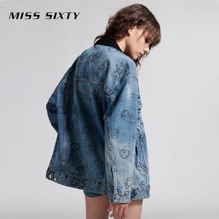 MISS SIXTY x Keith Haring 跨界合作系列2024春季牛仔外套女 中蓝 L