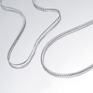 潮宏基S925银项链 环环相扣 XXS40000054 男款约50cm加尾链