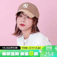 MLB 软顶棒球帽3ACP0421N-50BGD-F纽约洋基队/深米色/大标F帽围56-5