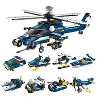 88VIP：QMAN 启蒙 积木拼装玩具益智风暴武装直升机飞机6-12岁8合1智力动脑1801