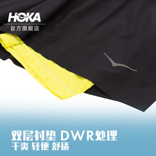 HOKA ONE ONE男款夏季5英寸二合一短裤GLIDE 5 SHORT 2IN 1透气 黑色 M