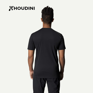 HOUDINI胡丁尼 Pace Air Tee 空速 男款户外舒适透气速干短袖T恤 True Black（纯净黑、黑色） XL