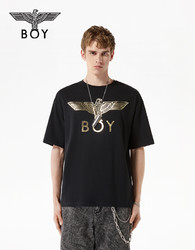 BOY LONDON 伦敦男孩 BOY夏季短袖男女同款金色涂鸦小熊印花潮酷T恤