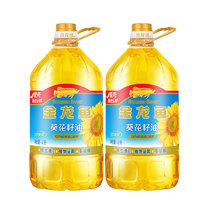 金龙鱼 自然葵香葵花籽油4L*2桶装家用压榨葵瓜籽食用油