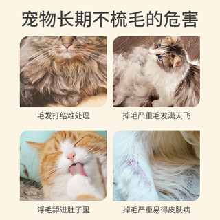 来旺兄弟猫咪去浮毛按摩梳宠物狗狗防飞毛静电洗澡撸猫咪狗狗挠梳毛 去浮毛按摩梳【防飞毛防静电】