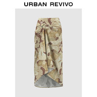 URBAN REVIVO UR2024夏季女装设计感气质显瘦印花中长款半裙UWH540020 多色 XS