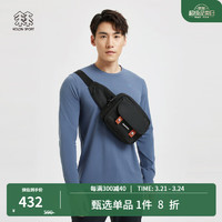 KOLON SPORT 可隆运动腰包 男女同款户外轻量徒步登山耐久斜跨小包 LUBH3MT009-BL 黑 XXX