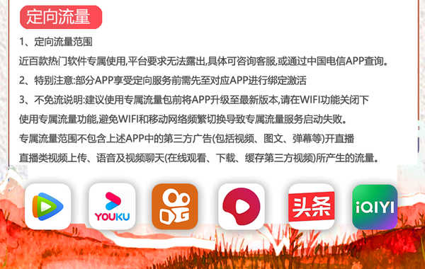 CHINA TELECOM 中国电信 霸王卡 半年19元月租（210G通用流量+30G定向流量+0.1元/分钟全国通话）