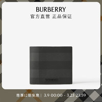 BURBERRY 博柏利 男士 格纹拼皮革双折钱夹80702731