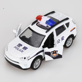 Symper 星珀 仿真合金车双开门模型儿童玩具车声音灯光回力式汽车宝宝金属玩具 SUV警车