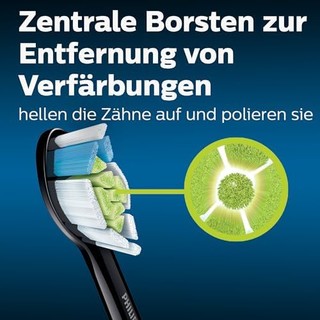 Philips 飞利浦 Sonicare Optimal White 替换牙刷头 HX6064/11，减少2倍变色，牙齿更白，4件装