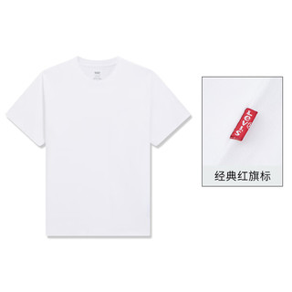 Levi's李维斯24春季男士短袖T恤简约休闲百搭 白色 A0637-0099 M