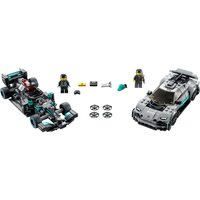 LEGO 乐高 Speed超级赛车系列 76909 梅赛德斯-AMG F1 W12 E Performance 和梅赛德斯-AMG Project One