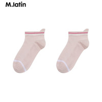 M.Latin/马拉丁童装儿童袜子24夏女大童精梳棉舒适趣味短袜 浅粉 100