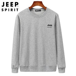 Jeep 吉普 卫衣男圆领套头2019年秋冬新品休闲男士上衣外套FSMS1145 蓝色 2XL