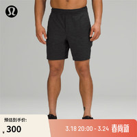 lululemon 丨Pace Breaker 男士运动短裤 7" *无内衬 LM7AB0S 杂色炭黑色