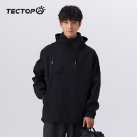 TECTOP 探拓 冲锋衣三合一加厚防寒保暖户外滑雪情侣登山服 05CF 经典黑2XL