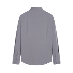 peacebirdmen太平鸟男装奥莱春灰色刺绣衬衫休闲上衣