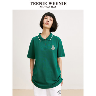 TEENIE WEENIE TeenieWeenie小熊奥莱夏季上衣女学院风复古宽松翻领POLO衫