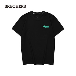斯凯奇（Skechers）男女同款T恤L224U080 碳黑/0018 L