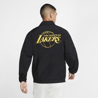 NIKE洛杉矶湖人队 男士夹克运动春秋外套休闲跑步上衣NBA-耐克 CN0765 黑色 M